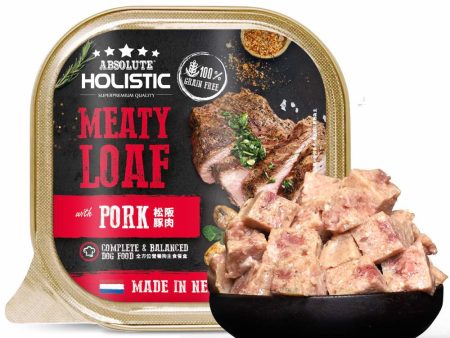 $1 ONLY: Absolute Holistic Pork Complete & Balanced Meaty Loaf Wet Tray Dog Food 100g Discount