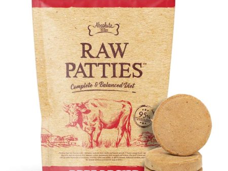 37% OFF: Absolute Bites Beef Freeze-Dried Raw Patties Dog Food 14oz For Sale