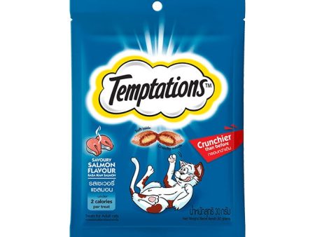 12 FOR $11: Temptations Savory Salmon Cat Treats 30gx12 (1 box) For Sale