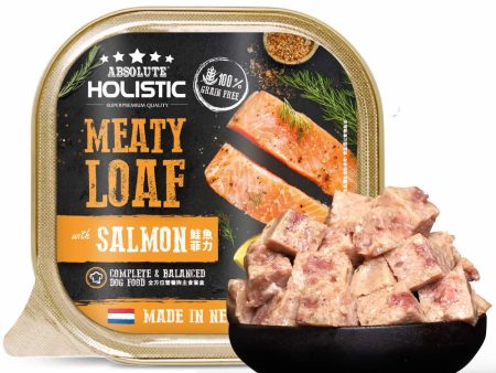 $1 ONLY: Absolute Holistic Salmon Complete & Balanced Meaty Loaf Wet Tray Dog Food 100g Sale