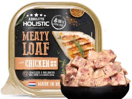 $1 ONLY: Absolute Holistic Chicken Complete & Balanced Meaty Loaf Wet Tray Dog Food 100g Online