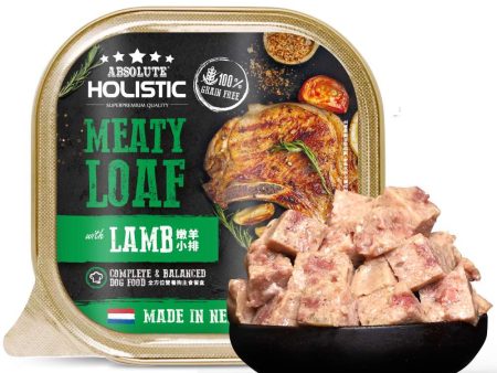 $1 ONLY: Absolute Holistic Lamb Complete & Balanced Meaty Loaf Wet Tray Dog Food 100g Online Sale