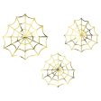 Gold Spiderweb Paper Decorations 3ct Hot on Sale