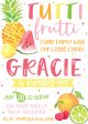 Tutti Frutti Birthday Party Invitation Fashion