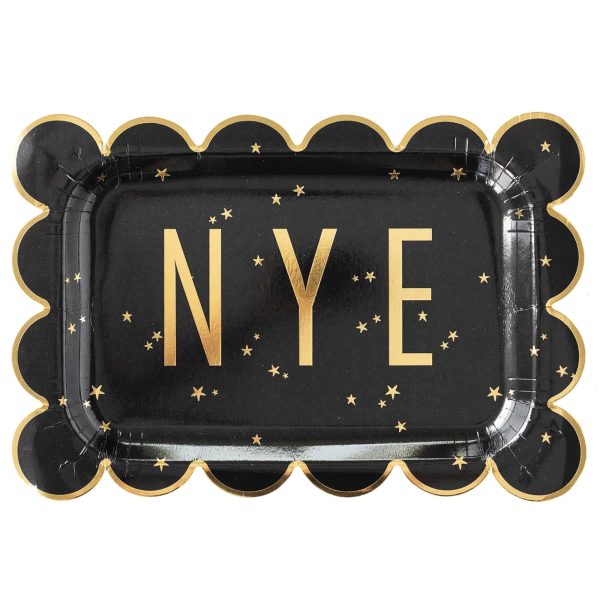 New Year s Eve Rectangle Lunch Plates 8ct Cheap