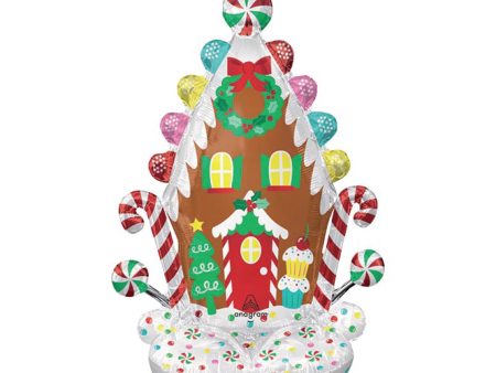 AirLoonz Gingerbread House Balloon 51in For Sale