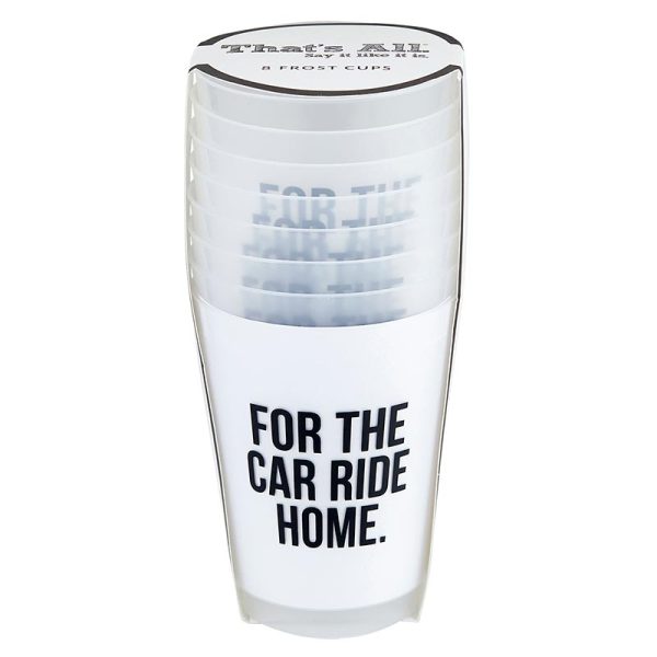 For The Car Ride Home Frosted Plastic Cups 8ct For Sale