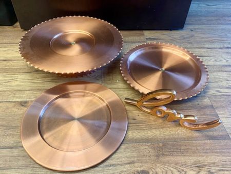 4pc Rose gold cake dessert display on Sale