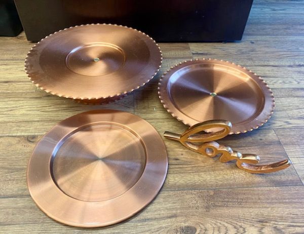 4pc Rose gold cake dessert display on Sale