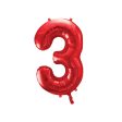 34  Red Number Balloon 0-9 Fashion