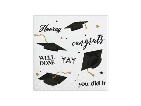 Graduation Dessert Napkins 20ct Discount