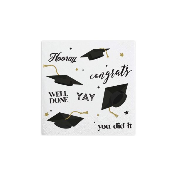 Graduation Dessert Napkins 20ct Discount