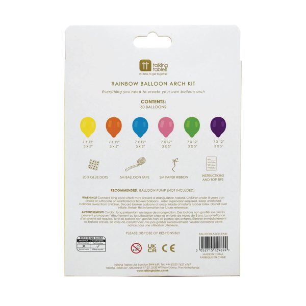 Rainbow Balloon Arch Kit 60ct Online