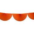 Orange Bunting Fan Garland 10ft Online