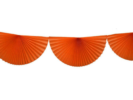 Orange Bunting Fan Garland 10ft Online