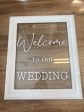 Welcome to our Wedding in Glass frame white Discount