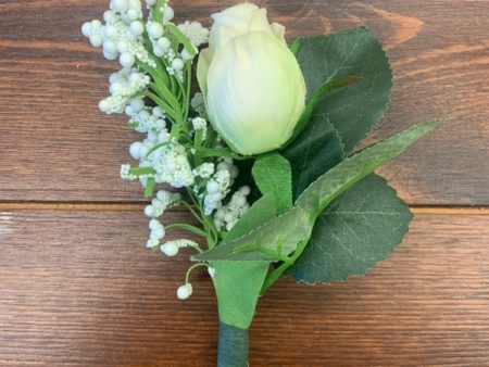 white rose groom boutonniere Supply