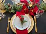 Christmas Gold and Red Table setting package Supply