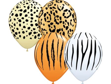 Safari Animal Print Latex Balloons 8ct Cheap