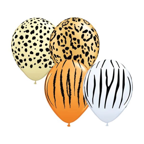 Safari Animal Print Latex Balloons 8ct Cheap