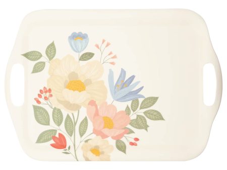 Springtime Blooms Bamboo Serving Tray Online now