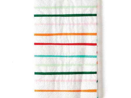 Festive Colorful Striped Dinner Napkins 24ct Online