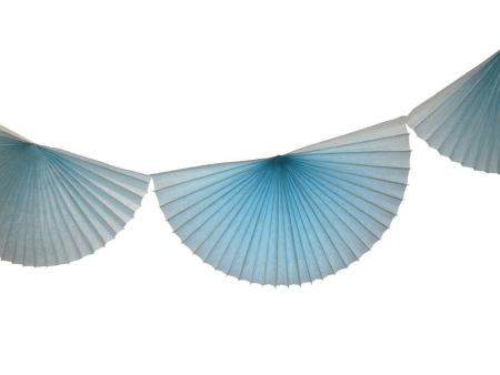 Light Blue Bunting Fan Garland 10ft Fashion