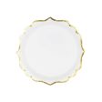 White Gold-Trimmed Scalloped Dessert Plates 6ct Sale