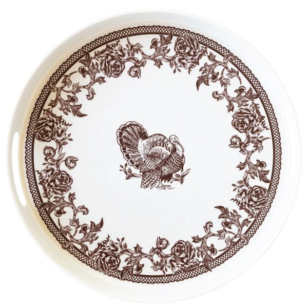 Plymouth Turkey Round Bamboo Serving Tray Online Sale