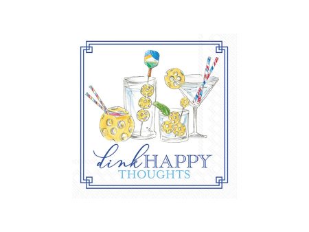 Dink Happy Thoughts Pickleball Dessert Napkins 20ct For Discount