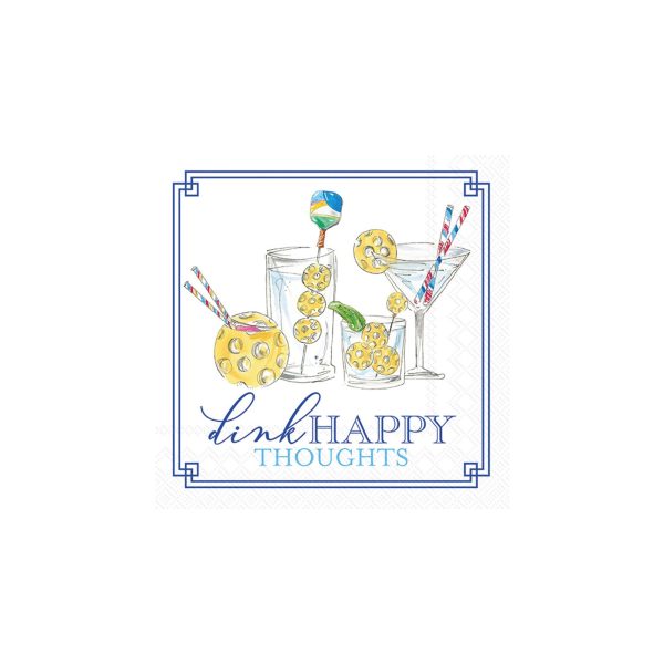 Dink Happy Thoughts Pickleball Dessert Napkins 20ct For Discount