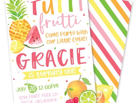 Tutti Frutti Birthday Party Invitation Fashion