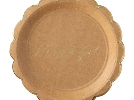 Thankful Kraft Scalloped Lunch Plates 8ct For Discount