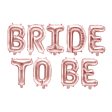 Air-Filled Rose Gold Bride to Be Balloon Banner on Sale