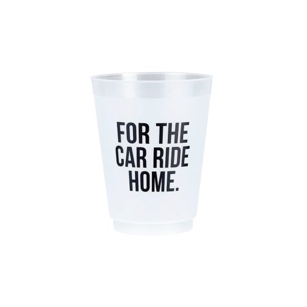 For The Car Ride Home Frosted Plastic Cups 8ct For Sale