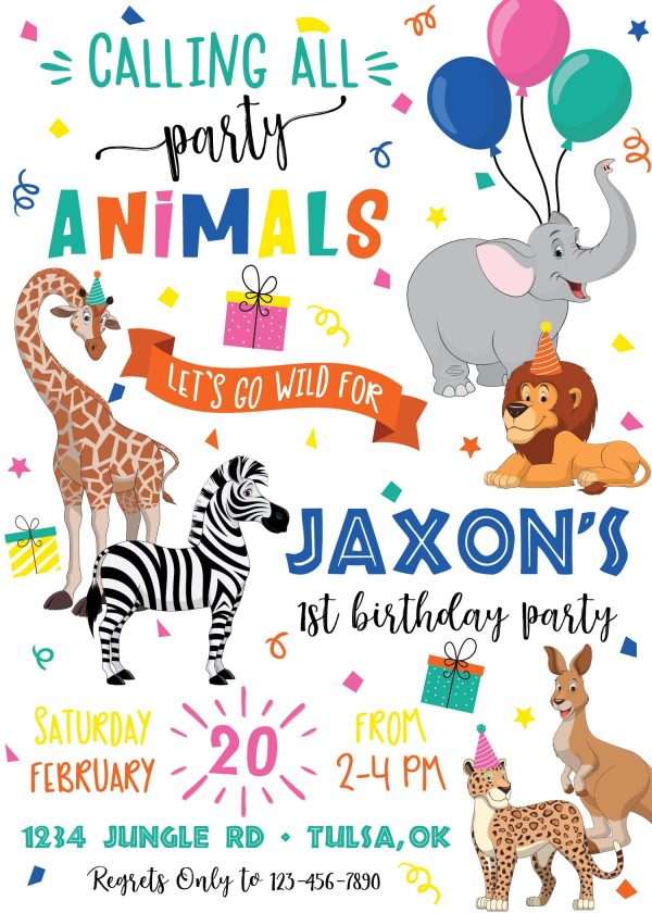 Party Animals Birthday Party Invitation Online Hot Sale