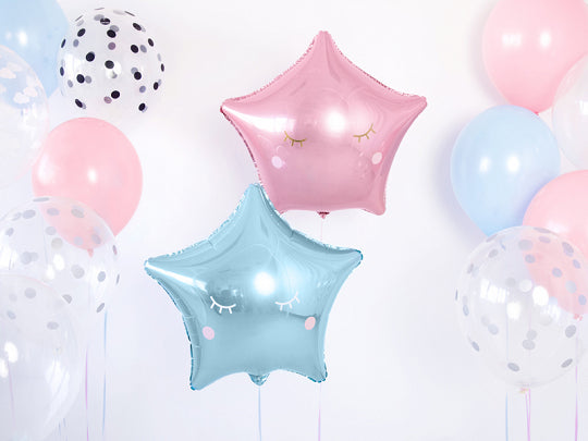 Light Blue Star Foil Balloon 19in For Discount