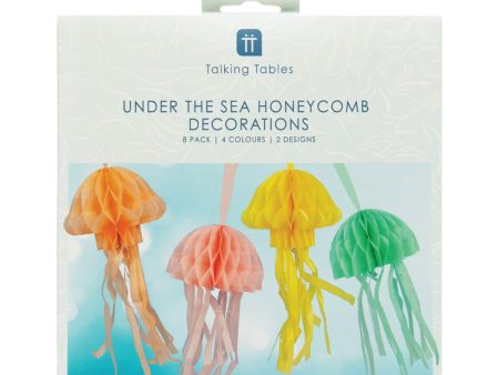 Under the Sea Jellyfish Honeycomb Decorations 8ct Online Hot Sale