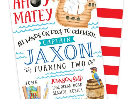 Pirate Birthday Party Invitation Online now