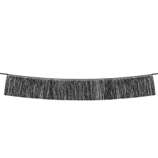 Black Tinsel Fringe Garland 4.5ft Discount