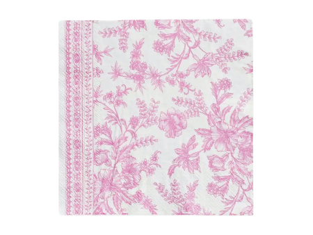 Pink Toile Lunch Napkins 25ct Online now