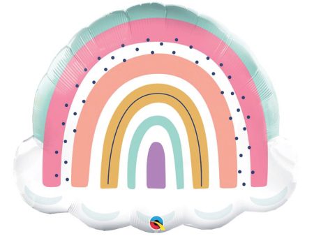 Pastel Boho Rainbow Balloon 32in Online now