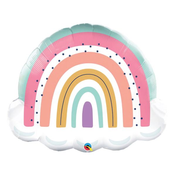 Pastel Boho Rainbow Balloon 32in Online now