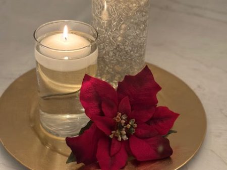 Christmas centrepiece gold - Include 2 floating candles Discount