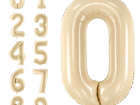 34  Beige Number Balloon 0-9 For Discount