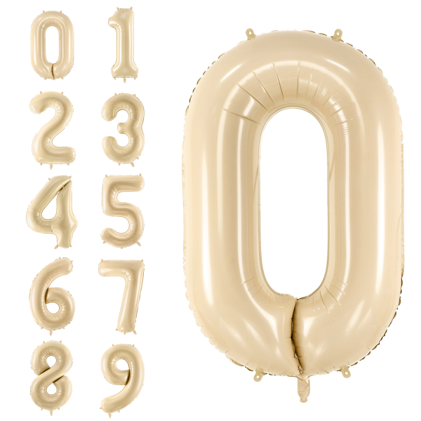 34  Beige Number Balloon 0-9 For Discount