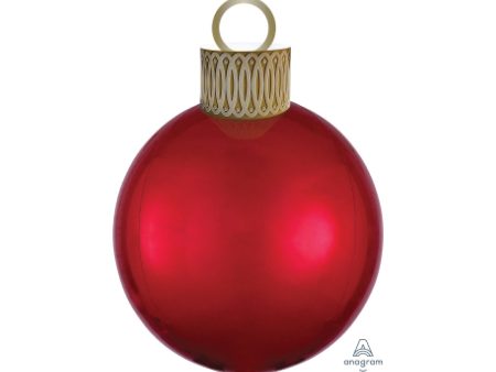 Red Christmas Ornament Foil Balloon Kit 20in For Sale