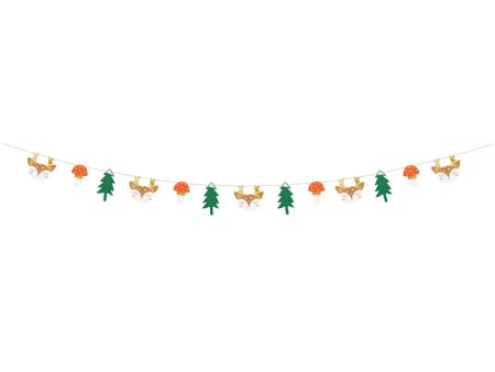 Woodland Forest Animals Paper Garland 5.5ft Cheap