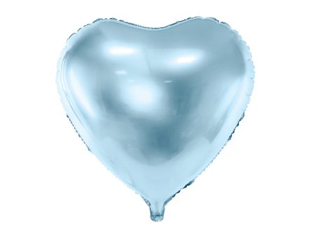 Sky Blue Heart Foil Balloon 18in on Sale