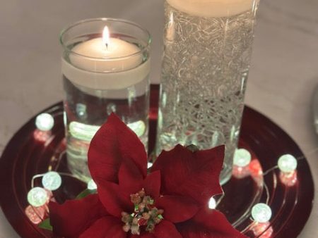 Christmas centrepiece Red - Include 2 Floating candles Online Sale